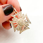 Load image into Gallery viewer, DP109. Diamond Sterling Silver Cross Pendant