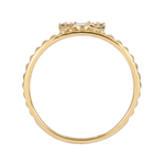 Load image into Gallery viewer, 14K Solid Gold Baguette Diamond Double Band Ring.