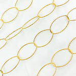 Load image into Gallery viewer, Y26GP. Gold Plated 925 Sterling Silver Diamond Cut Oval Link Chain.
