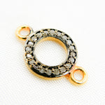 Load image into Gallery viewer, Diamond Sterling Silver Round Connector