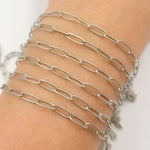 Load image into Gallery viewer, Buy Oxidized Sterling Silver Flat Paperclip Chain