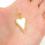 Load image into Gallery viewer, Silver Heart Stone Pendants