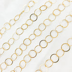 Load image into Gallery viewer, 693FGF. 14K Gold Filled Flat Round Link Chain