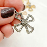 Load image into Gallery viewer, DP305. Diamond Sterling Silver Cross Pendant