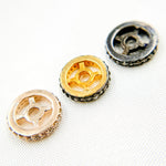 Load image into Gallery viewer, DC583. Diamond & Sterling Silver Spacer Bead