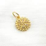 Load image into Gallery viewer, 14K Gold Diamond Circle Charm. GDP459