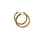 Load image into Gallery viewer, EHD56414. 14k Solid Gold Diamond Hoop