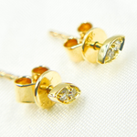 Load image into Gallery viewer, ER115071Y. 14k Solid Yellow Gold Diamonds Evil Eye Stud Earrings