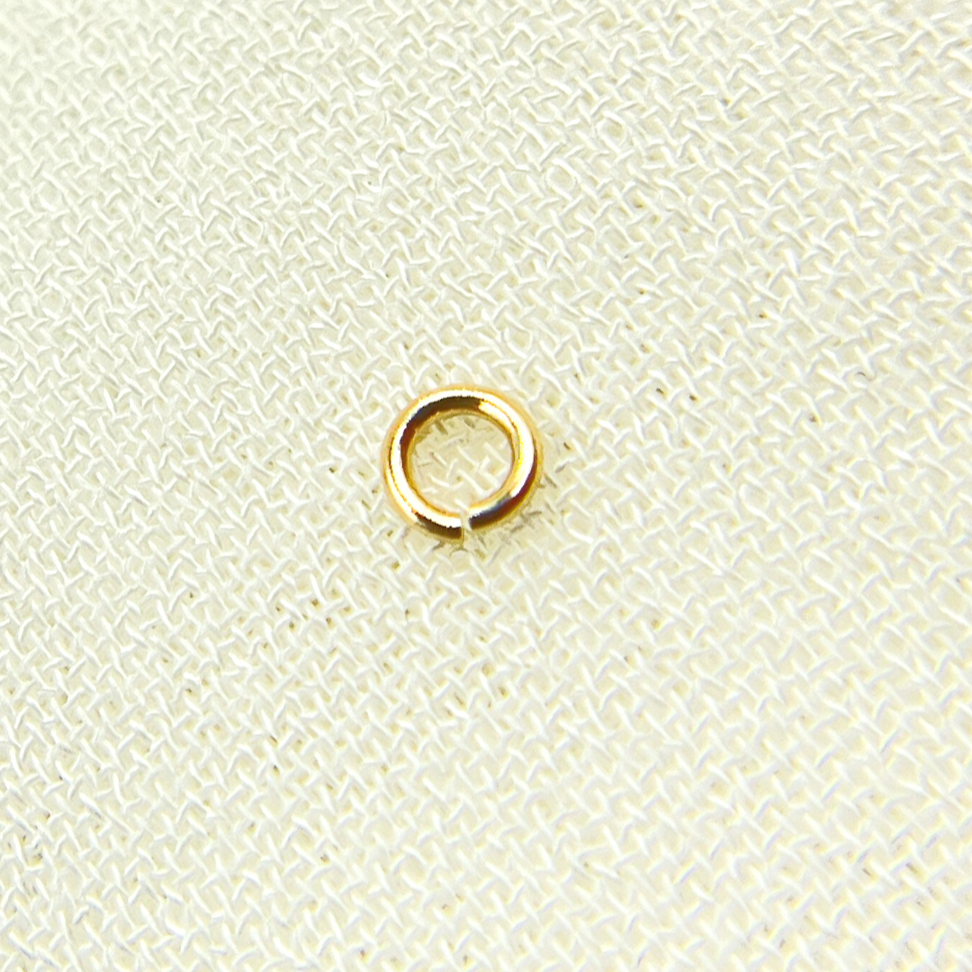 14K Solid Yellow Gold Open Jump Ring Gauge: 24. Size: 3mm. MFT050DE3-14K