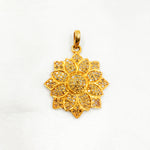 Load image into Gallery viewer, DP076. Diamond Sterling Silver Flower Pendant