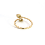 Load image into Gallery viewer, 14k Solid Gold Diamond Leaves Ring.
