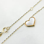 Load image into Gallery viewer, NT405812. 14K Solid Gold Mother of Pearl Heart Necklace
