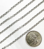Load image into Gallery viewer, Oxidized 925 Sterling Silver Rolo Chain. V116OX
