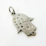 Load image into Gallery viewer, DP447. Diamond Sterling Silver Hamsa Pendant