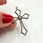 Load image into Gallery viewer, DC318. Diamond Sterling Silver Cross Pendant