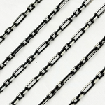 Load image into Gallery viewer, Buy Black Rhodium 925 Sterling Silver Diamond Cut Long & Short Link