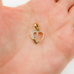 Load image into Gallery viewer, 14K Solid Gold Diamond Heart Charm. EJP1521