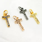 Load image into Gallery viewer, DC505. Diamond Sterling Silver Letter "T" Charm
