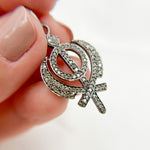 Load image into Gallery viewer, Diamond Sterling Silver OM Symbol Pendant