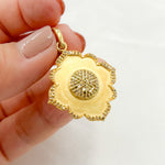 Load image into Gallery viewer, DP254. Diamond Sterling Silver Flower Shape Pendant