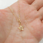 Load image into Gallery viewer, GDP422. 14K Solid Gold Gemstone Star Charm