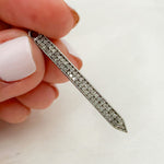 Load image into Gallery viewer, DC681. Diamond Black Rhodium Sterling Silver Spike Charm
