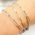 Load image into Gallery viewer, Oxidized Sterling Silver Paperclip Chain