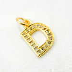 Load image into Gallery viewer, DC538. Diamond Sterling Silver Letter "D" Charm