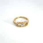 Load image into Gallery viewer, 14k Solid Yellow Gold Diamond Band Ring.