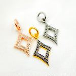 Load image into Gallery viewer, DC361. Diamond Sterling Silver Rhombus Charm