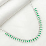 Load image into Gallery viewer, NFP70815. 14K Solid Gold Diamond and Gemstone Bars Necklace