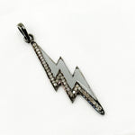 Load image into Gallery viewer, Diamond Sterling Silver Lightning Bolt Enamel Pendant