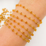 Load image into Gallery viewer, Citrine Wire Wrap Chain