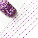 Load image into Gallery viewer, Buy Silver Purple Color Enamel Chain