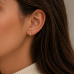 Load image into Gallery viewer, EFB54269. 14K Solid Gold Diamond Ray Studs
