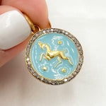 Load image into Gallery viewer, Sterling Silver Round Aries Zodiac Pendants