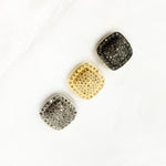 Load image into Gallery viewer, DC1008. Diamond & Sterling Silver Square Bead