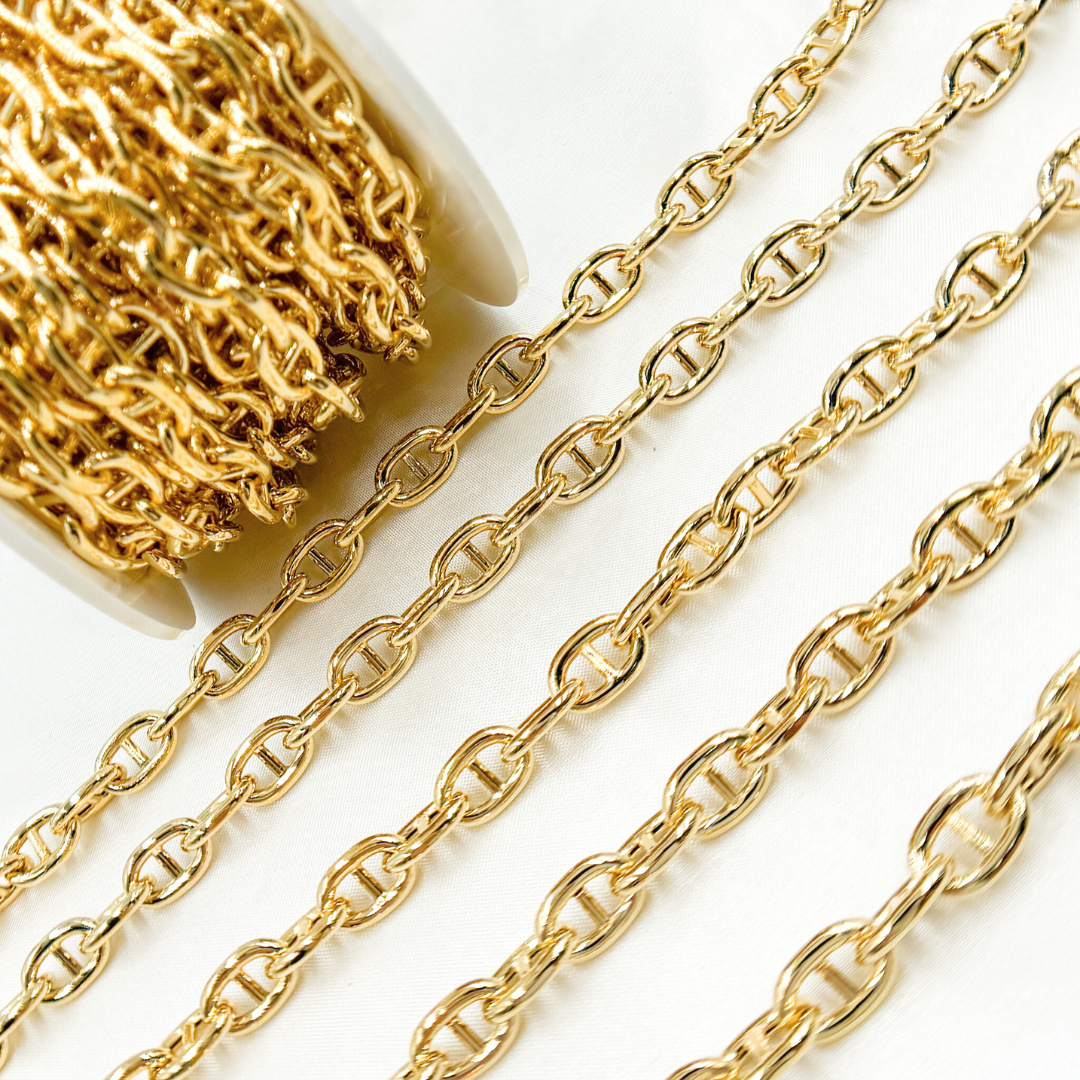 925 Sterling Silver Gold Plated Marina Chain