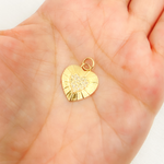 Load image into Gallery viewer, 14K Solid Gold Diamond Heart Charm. GDP469
