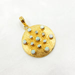 Load image into Gallery viewer, DSP073. Sterling Silver Round Pendant with Gemstone