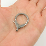 Load image into Gallery viewer, Shop Now Diamond Sterling Silver Round Trigger Clasp