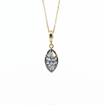 Load image into Gallery viewer, CML00353. 14K Solid Gold Marquise-Shaped Diamond Charm