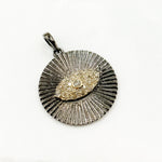 Load image into Gallery viewer, Diamond Sterling Silver Round Eye Pendant