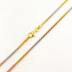 Load image into Gallery viewer, Tri-Tone Sterling Silver Layering Snake Necklace