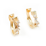 Load image into Gallery viewer, EHE57451. 14k Solid Gold Fancy Diamond Hoops
