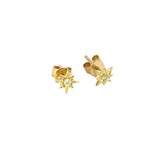 Load image into Gallery viewer, ER413159Y. 14K Solid Gold Star Diamond Studs Earrings