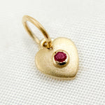 Load image into Gallery viewer, Shop Now 14K Solid Gold Heart Charm with Gemstone