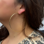 Load image into Gallery viewer, GER103. 14K Solid Gold Twisted Hoop Earrings