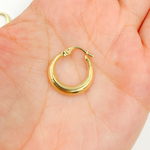 Load image into Gallery viewer, GER143. 14K Gold Chunky Textured Hollow Hoop
