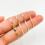 Load image into Gallery viewer, 14k Solid Yellow Gold Herringbone Chain